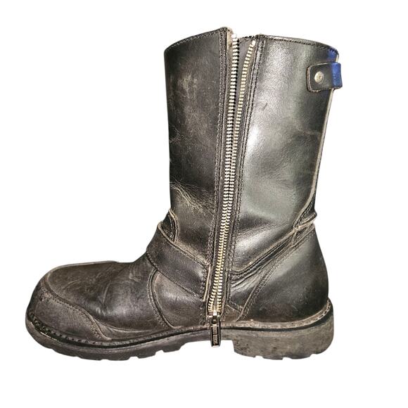 Harley-Davidson Black Leather Motorcycle Engineer Boots Size 8 Men 95238 - Picture 12 of 12
